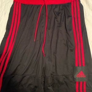 Mens adidas large red and black shorts barely worn